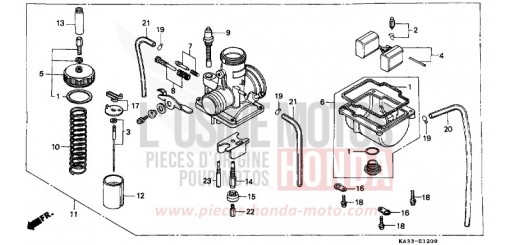 CARBURETOR (1) CR125RE de 1984